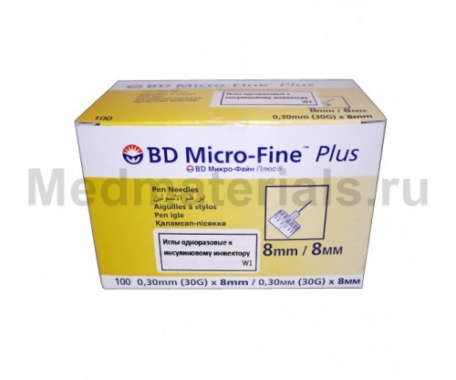 BD Micro-Fine Plus Игла для шприц ручек 30G (0,30 x 8,0 мм)