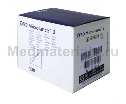 BD Microlance Игла инъекционная одноразовая стерильная 22G (0,7 x 40 мм) 