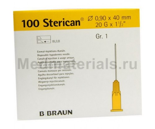 B.Braun Sterican Игла инъекционная одноразовая стерильная 20G (0,9 x 40 мм)