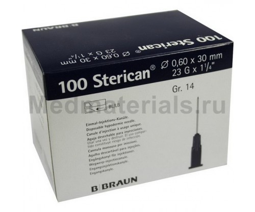 B.Braun Sterican Игла инъекционная одноразовая стерильная 23G (0,6 x 30 мм)