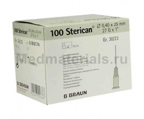 B.Braun Sterican Игла инъекционная одноразовая стерильная 27G (0,40 x 25 мм)