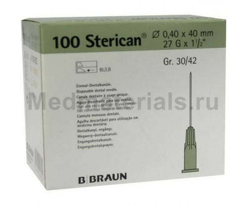 B.Braun Sterican Игла инъекционная одноразовая стерильная 27G (0,40 x 40 мм)